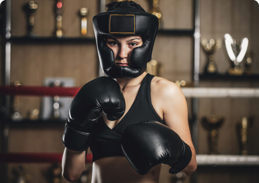 Karate antrenmanı yapan sporcu